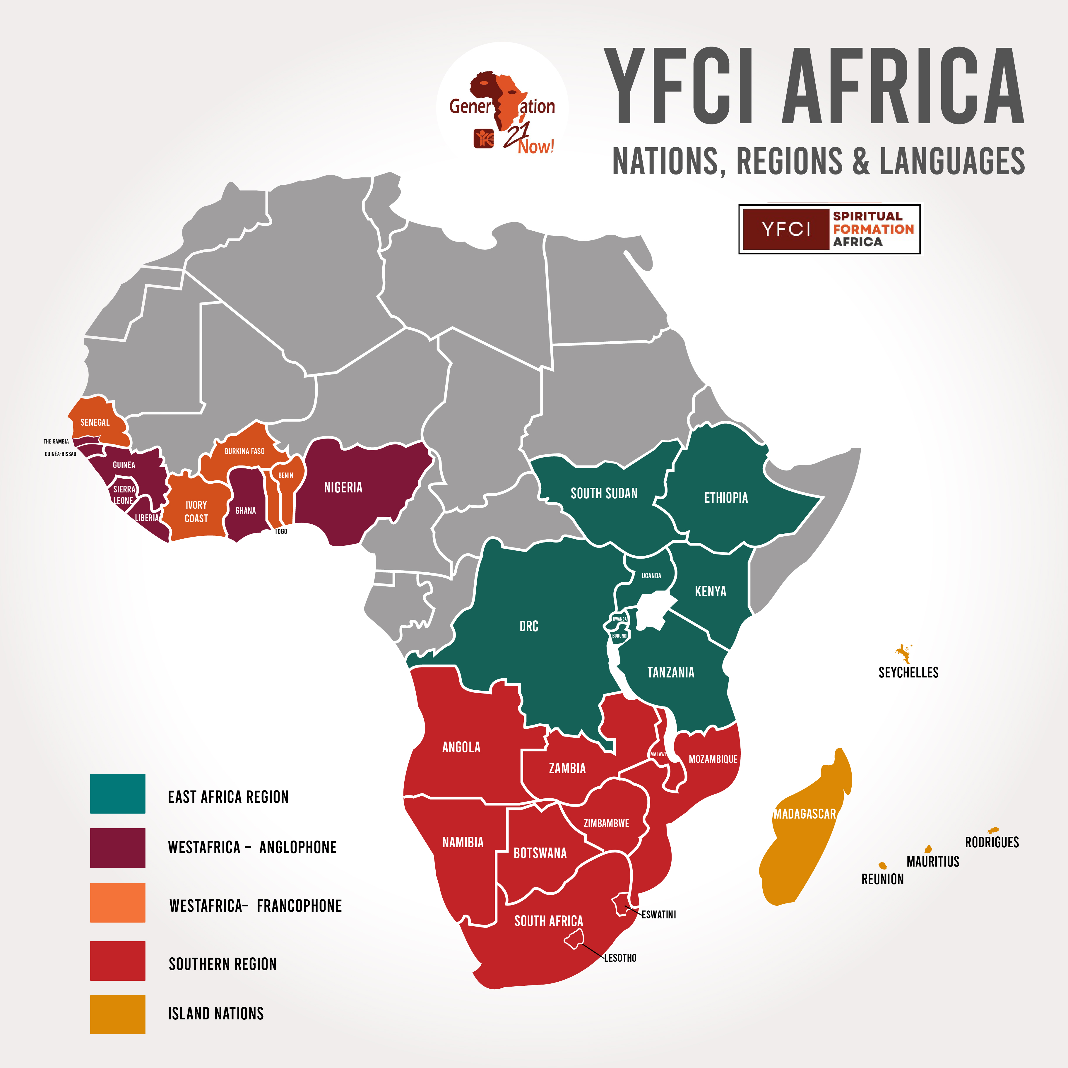 YFCI Africa Coverage Map